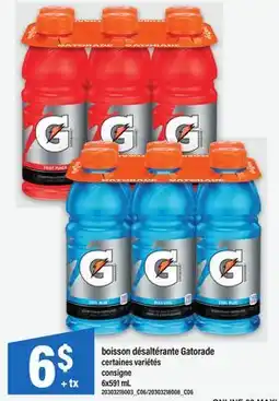 Maxi BOISSON DÉSALTÉRANTE GATORADE, 6x591 mL offer