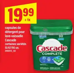 Maxi CAPSULES POUR LAVE VAISSELLE LAVE-VAISSELLE CASCADE, 51/67/90 un offer