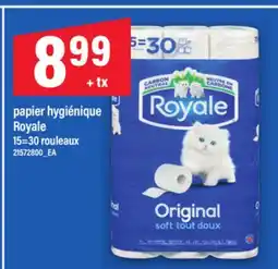 Maxi PAPIER HYGIÉNIQUE ROYALE 15=30 ROULEAUX offer