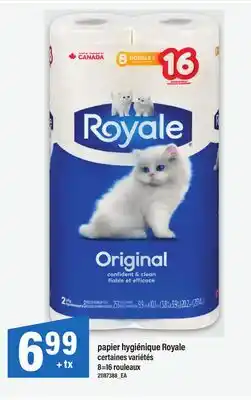 Maxi PAPIER HYGIÉNIQUE ROYALE, 8=16 ROULEAUX offer