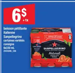Maxi BOISSON PÉTILLANTE ITALIENNE SANPELLEGRINO, 6x330 ML offer