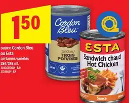 Maxi SAUCE CORDON BLEU OU ESTA, 284/398 mL offer
