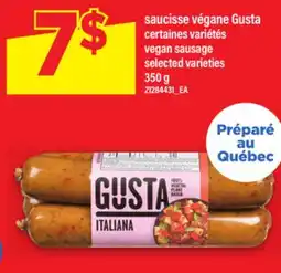 Maxi SAUCISSE VÉGANE GUSTA | VEGAN SAUSAGE, 350 G offer