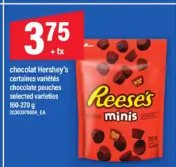 Maxi CHOCOLAT HERSHEY'S | CHOCOLATE POUCHES, 160-270 G offer