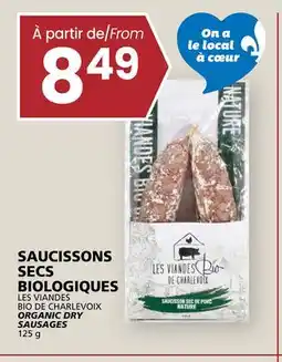 Rachelle-Bery Grocery LES VIANDES BIO DE CHARLEVOIX ORGANIC DRY SAUSAGES offer