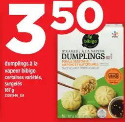 Maxi DUMPLINGS À LA VAPEUR BIBIGO, 187 g offer