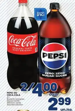 Marché Bonichoix PEPSI OR COCA-COLA offer