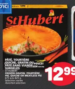Marché Bonichoix PÂTÉ, TOURTIÈRE QUICHE, GRATIN OU PÂTÉ SANS VIANDE SURGELÉS ST-HUBERT offer