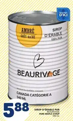 Marché Bonichoix BEAURIVAGE PURE MAPLE SYRUP offer