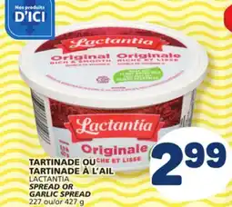 Marché Bonichoix LACTANTIA SPREAD OR GARLIC SPREAD offer