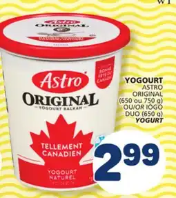 Marché Bonichoix ASTRO ORIGINAL (650 ou 750 g) OR IÖGO DUO (650 g) YOGURT offer