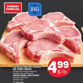 Marché Bonichoix Centre cut with bone FRESH PORK LOIN CHOPS offer