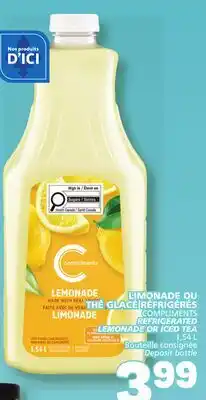 Marché Bonichoix COMPLIMENTS REFRIGERATED LEMONADE OR ICED TEA offer