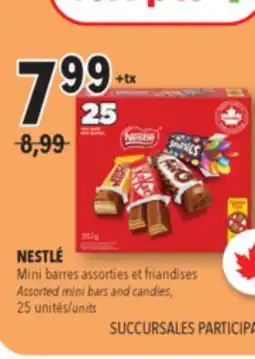 Familiprix NESTLÉ, Assorted mini bars and candies, 25units offer