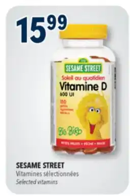 Familiprix SESAME STREET, Selected vitamins offer