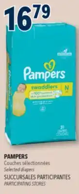 Familiprix PAMPERS, Selected diapers offer