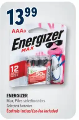 Familiprix ENERGIZER, Max, Piles Selected batteries offer