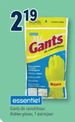 Familiprix ESSENTIEL, Rubber gloves, 1 pair offer