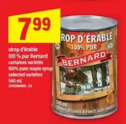 Maxi SIROP D'ÉRABLE 100 % PUR BERNARD offer