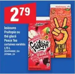 Maxi boissons Fruitopia ou thé glacé Peace Tea offer