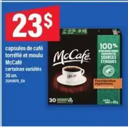 Maxi capsules de café torréfié et moulu McCafé offer