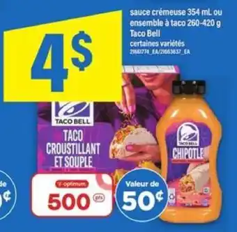 Maxi Taco Bell sauce crémeuse 354 mL ou ensemble à taco 260-420 g offer