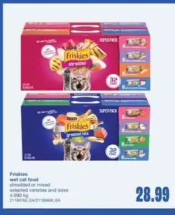 Wholesale Club FRISKIES WET CAT FOOD SHREDDED OR MIXED, 4.990 kg offer