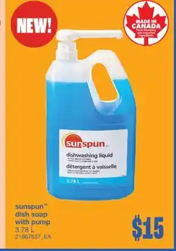 Wholesale Club SUNSPUN DISH SOAP WITH PUMP, 3.78 L offer