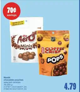 Wholesale Club Nestlé chocolate pouches, 76-203 g offer