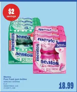 Wholesale Club MENTOS PURE FRESH GUM BOTTLES, 6 ct offer
