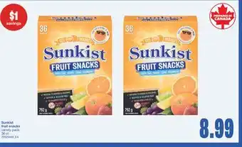 Wholesale Club SUNKIST FRUIT SNACKS, 36 ct offer