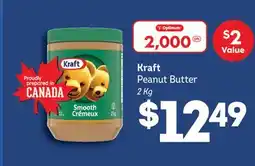Wholesale Club KRAFT PEANUT BUTTER, 2 Kg offer
