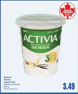 Wholesale Club DANONE ACTIVIA YOGURT TUBS, 650 g offer
