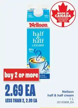 Wholesale Club NEILSON HALF & HALF CREAM, 1L offer