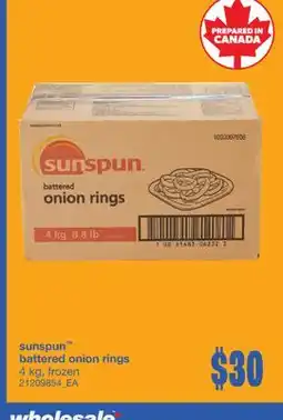 Wholesale Club SUNSPUN BATTERED ONION RINGS, 4 kg offer