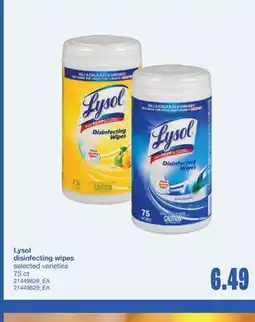 Wholesale Club LYSOL DISINFECTING WIPES, 75 CT offer