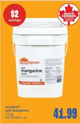 Wholesale Club SUNSPUN SOFT MARGARINE, 13 kg offer