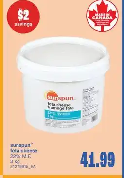 Wholesale Club FETA CHEESE 22% M.F. 3 KG offer