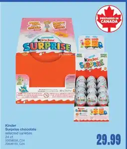 Wholesale Club KINDER SURPRISE CHOCOLATE, 24 ct offer