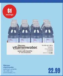Wholesale Club GLACEAU VITAMINWATER, 12 X 591 ML offer