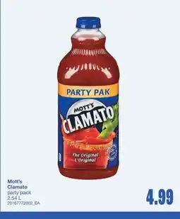 Wholesale Club CLAMATO PARTY PACK, 2.54 L offer