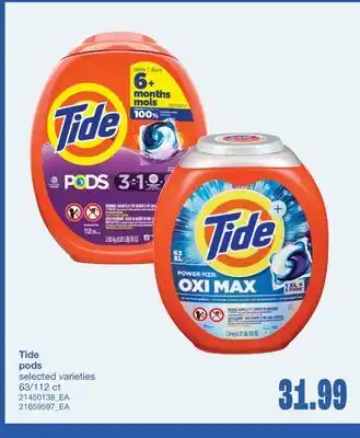 Wholesale Club TIDE PODS, 63/112 CT offer