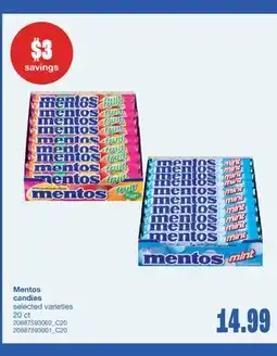 Wholesale Club CANDIES, 20 ct offer