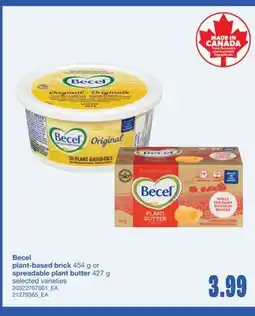 Wholesale Club BECEL PLANT-BASED BRICK, 454 G OR SPREADABLE PLANT BUTTER, 427 G offer