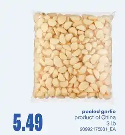 Wholesale Club peeled garlic, 3 lb offer