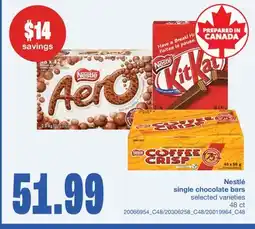 Wholesale Club NESTLÉ SINGLE CHOCOLATE BARS, 48 CT offer