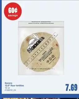 Wholesale Club SONORA 13.5 FLOUR TORTILLAS, 12 ct offer