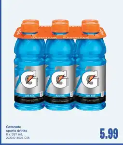Wholesale Club SPORTS DRINKS, 6 X 591 ML offer