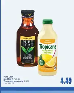 Wholesale Club ICED TEA, 1.75 L OR LEMONADE, 1.36 L offer