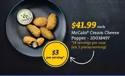 Wholesale Club CREAM CHEESE POPPER offer